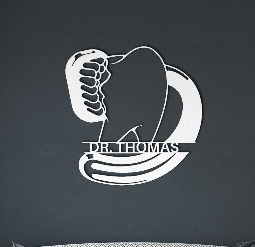 Custom Dentist Metal Sign, Dentist Gift, Dental Office Sign, Personalized Dentist Metal Wall Art, Dentist Graduation Gift, Dentist Decor