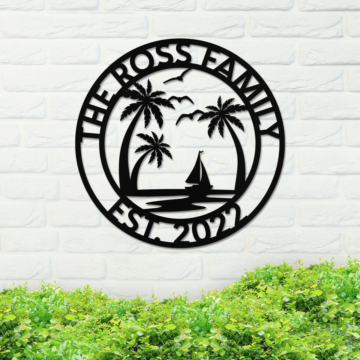 Metal Name Sign, Custom Metal Sign, Metal Name Sign, Beach Sign, Family Name Sign, Metal Family Sign, Home Decor, Backyard Sign