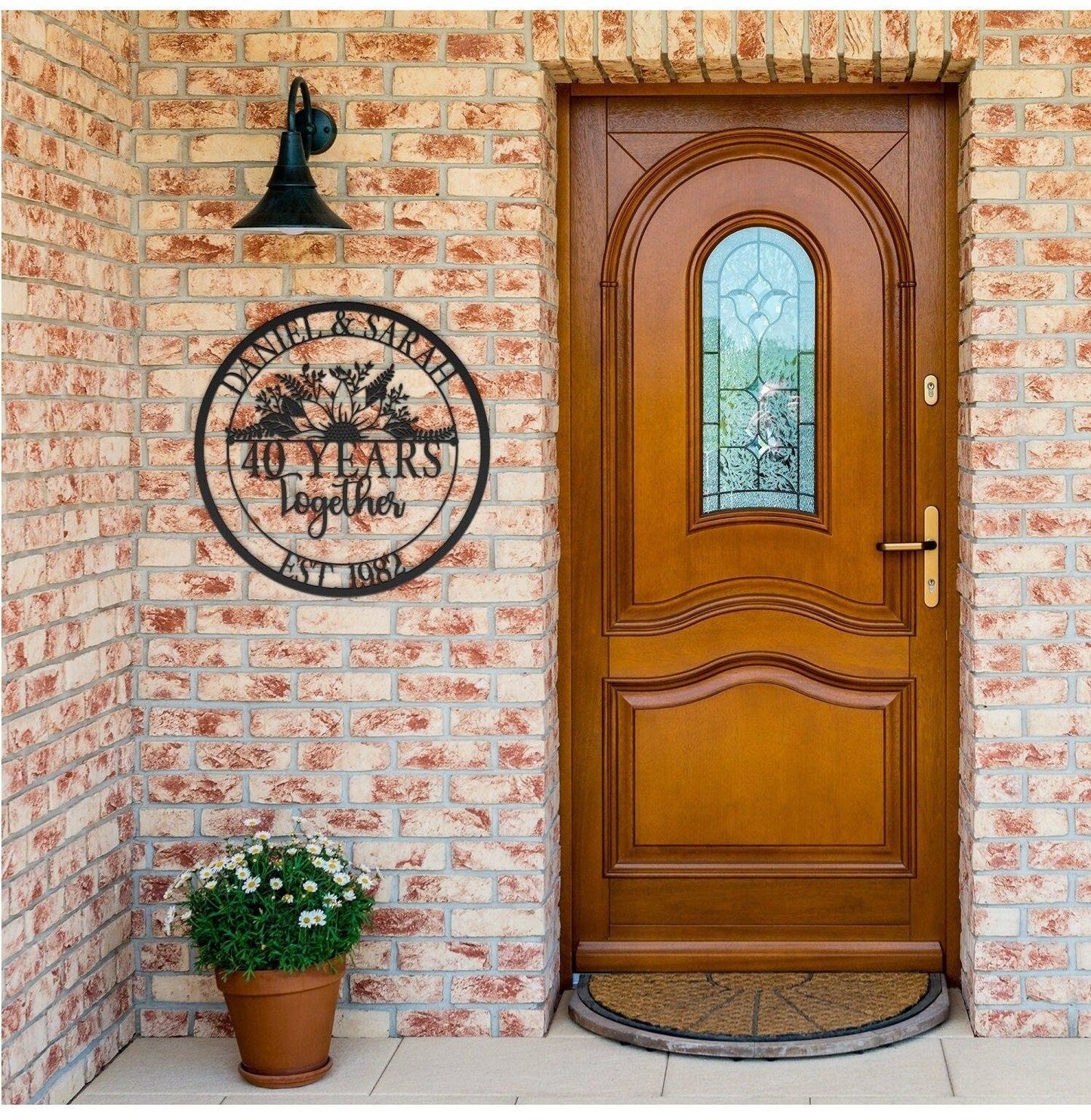 40th Anniversary Gift For Parents, Wedding Anniversary Metal Sign, Parents Anniversary Gift, Metal Wall Art