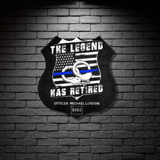Police Retirement Gift, Metal Sign, Personalized Police Sign, Aluminum Poster, Gift For Police Officer, Metal Tin Signs Poster Wall Decor