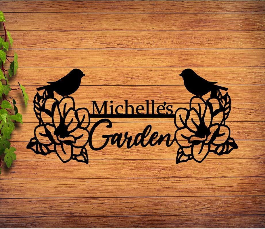 Personalized Garden Metal Art / Outdoor Metal Art / Garden Metal Art / Garden Sign / Outdoor Home Decor / Custom Garden Sign