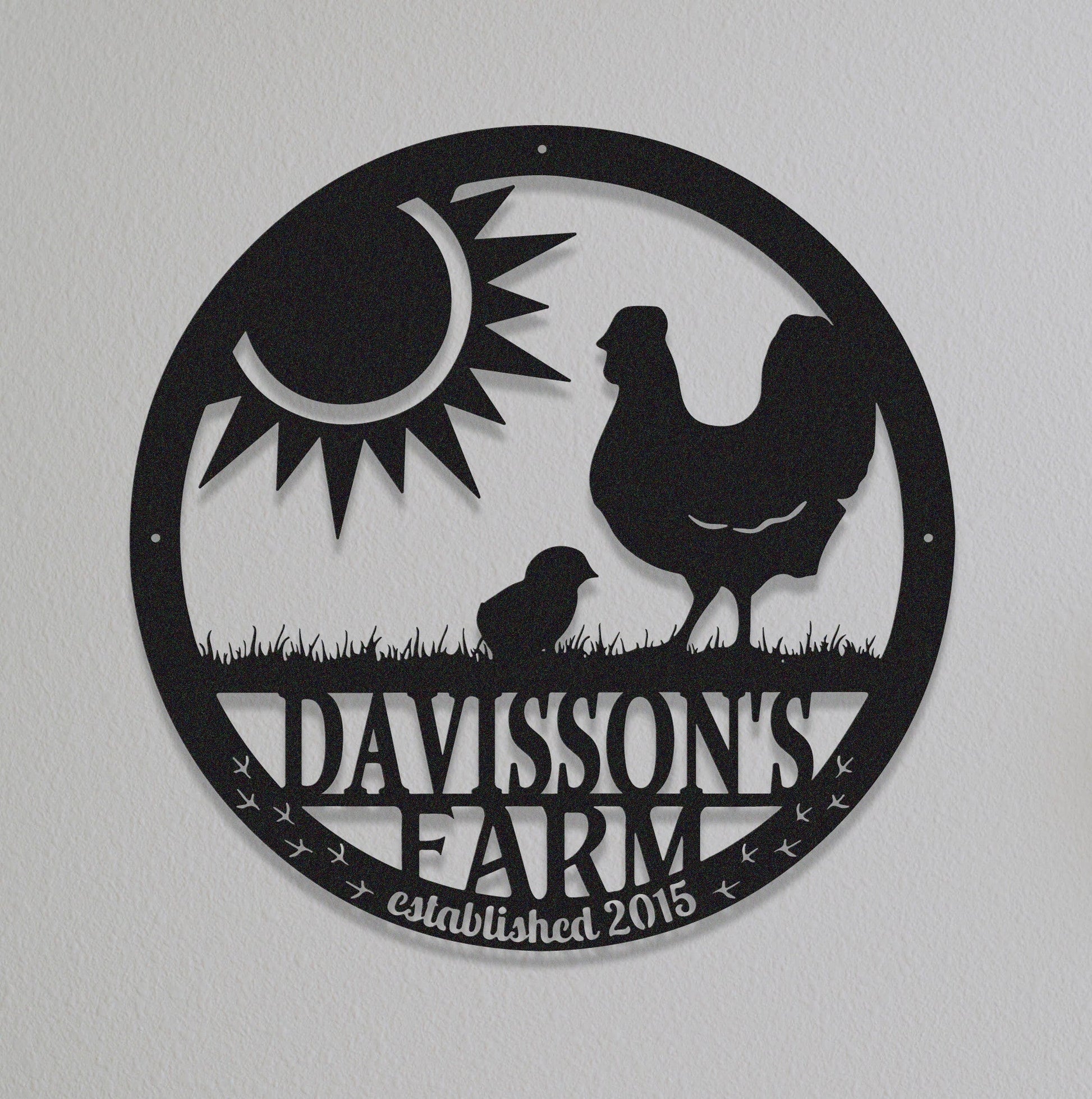 Custom Chicken Coop Sign Name,Chicken Coop Metal Sign,Chicken Farm House Decor,LED Lights,Gift For Farmer,Hen House Decor,Ranch Decor