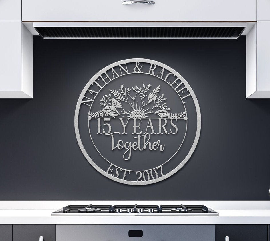 5th Anniversary Gift, Metal Sign For 5th Anniversary, 5th Wedding Anniversary, Gift For Couple