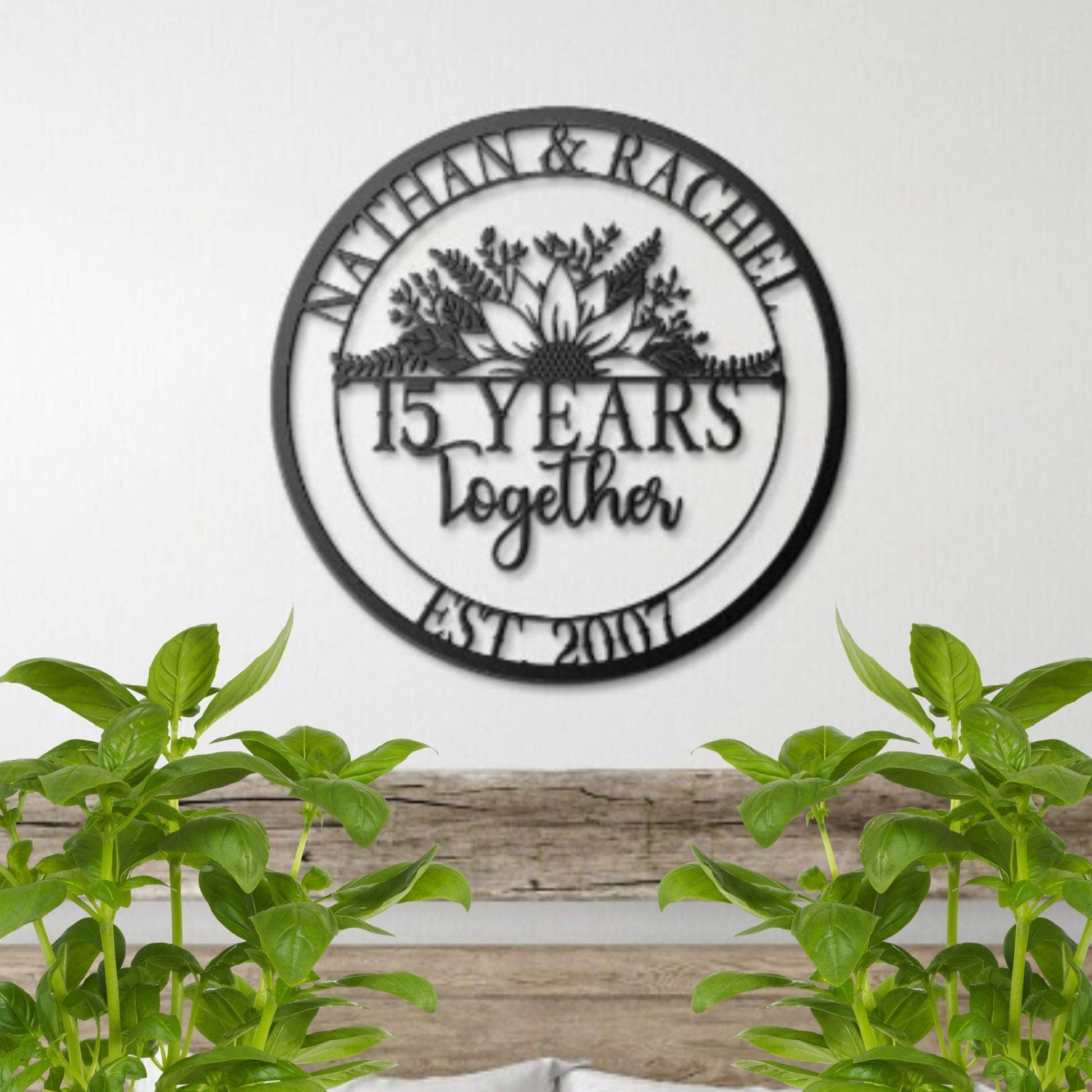 5th Anniversary Gift, Metal Sign For 5th Anniversary, 5th Wedding Anniversary, Gift For Couple
