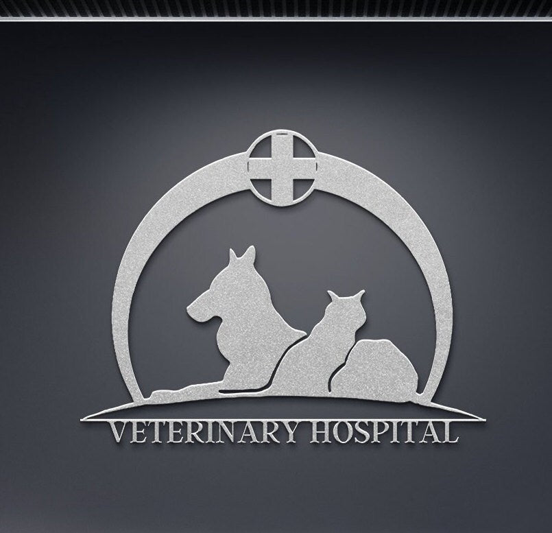 Veterinary Hospital Metal Sign, Veterinary Gift, Personalized Vet Gift, Veterinary Art, Gift For Veterinarian, Vet Room Decor