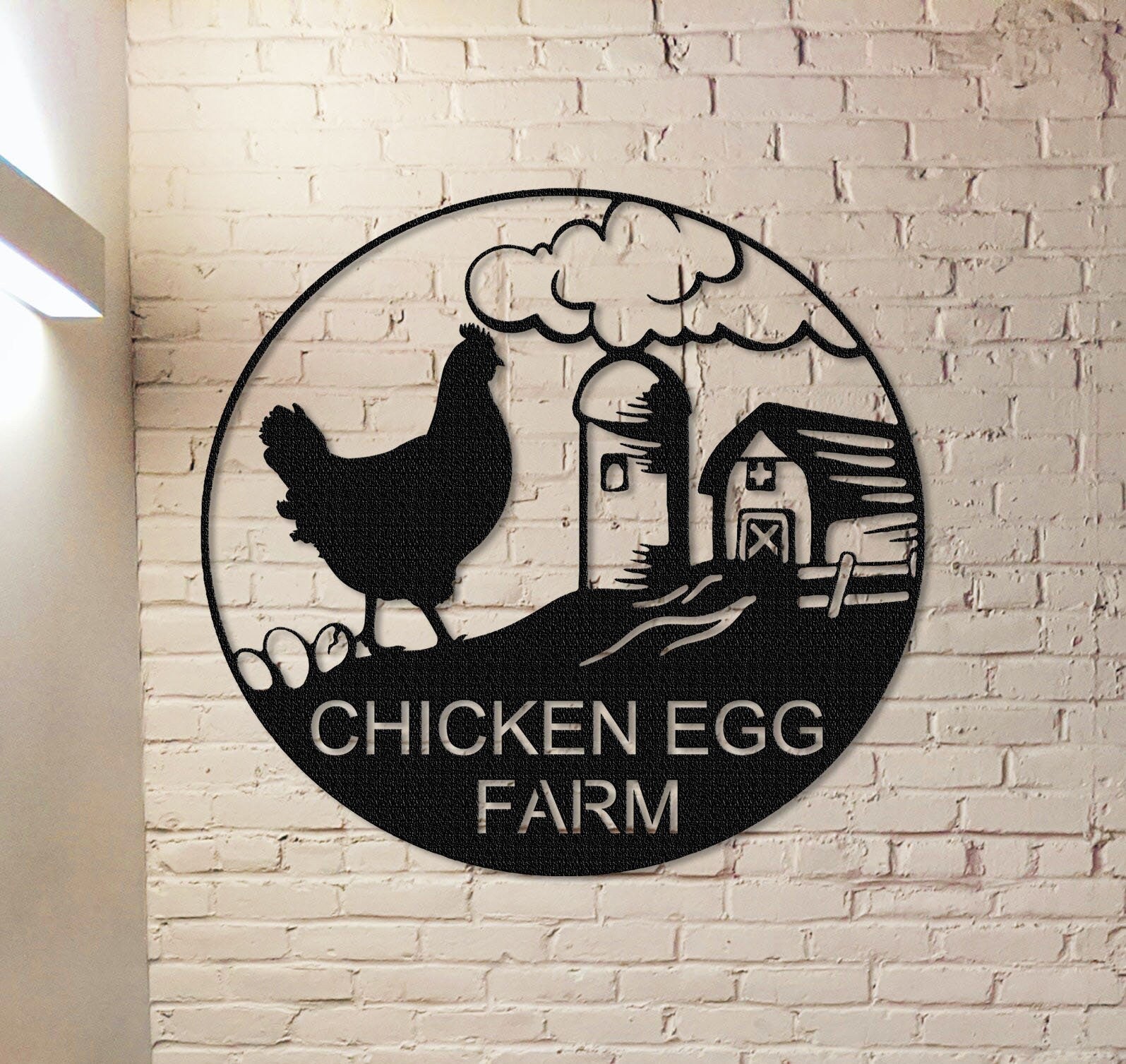 Chicken Egg Farm Metal Sign,Custom Chicken Coop Sign Name,Personalized Chicken Wall Art,Hen House Decor,Chicken Farm Decor,Chicken Egg Sign