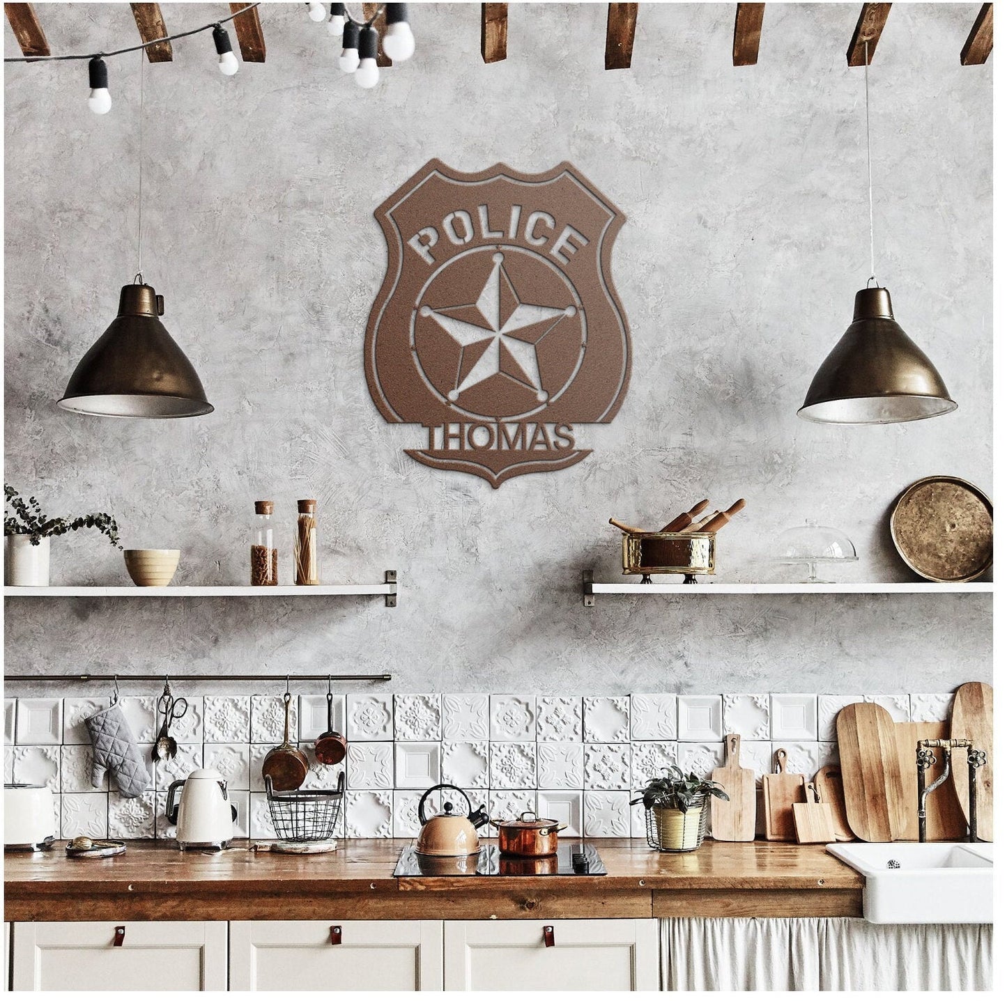 Personalized Police Officer Badge Name Sign, Police Academy Graduation Gift, Personalized Cop Gift, Sheriff Deputy Sign, Custom Gift For Cop