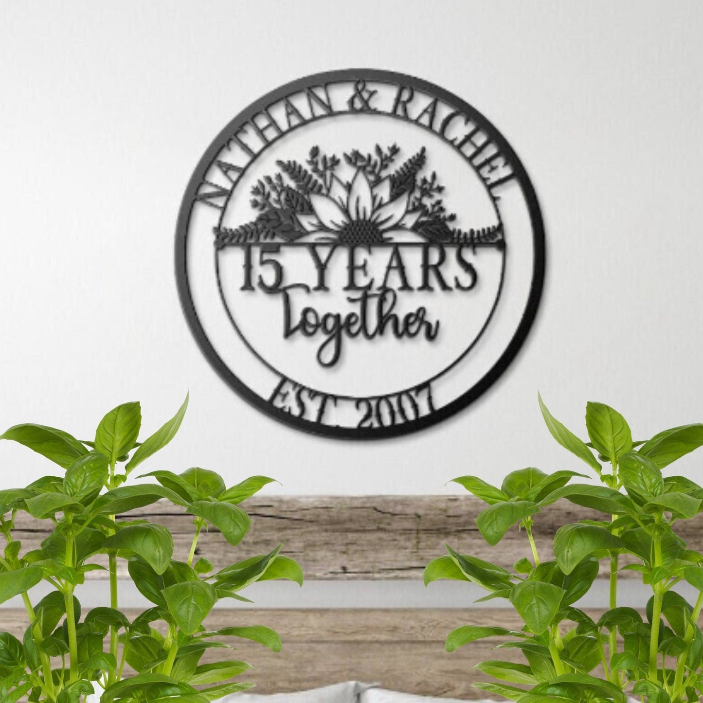 5th Anniversary Gift, Metal Sign For 5th Anniversary, 5th Wedding Anniversary, Personalized Gift For Couple