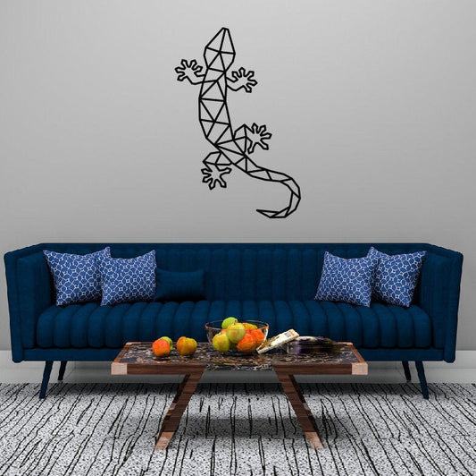 Geometric Gecko Metal Home Decor / Gecko Wall Art / Gecko Lizard Animal Wall Art / Geometric Wall Art / Wall Art / Metal Wall Decor