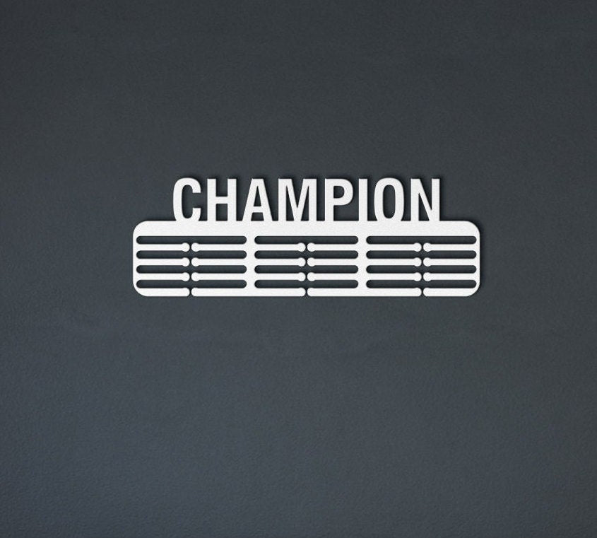 Champion Medal Hanger, Medal Display, Inspirational Medal Hanger, Metal Medal Holder, Sports Medal Rack, Sports Metal Sign, Sports Lovers