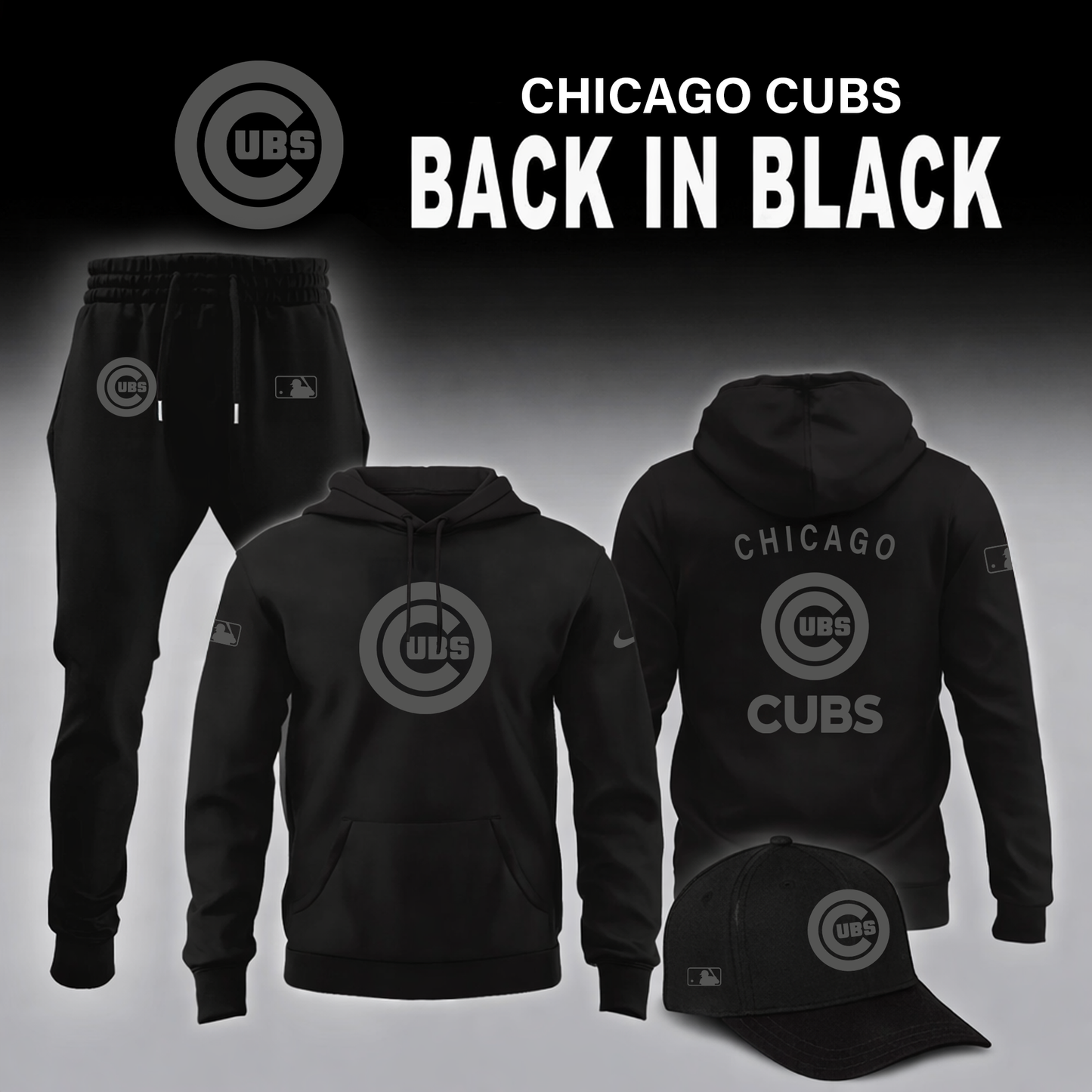 Chicago Cubs 2026 Back In Black Limited Edition Hoodie