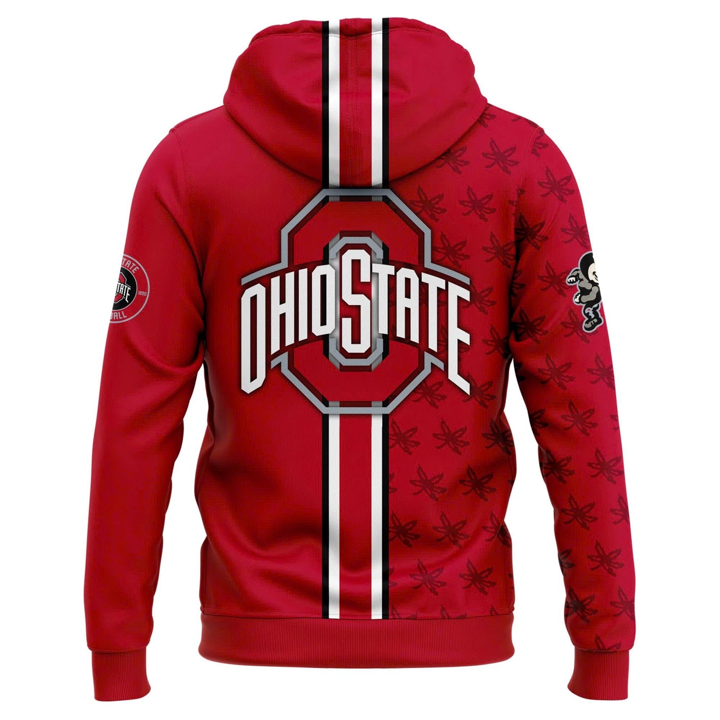 Premium Ohio State Buckeyes Red ZIP Hoodie 2025 Season