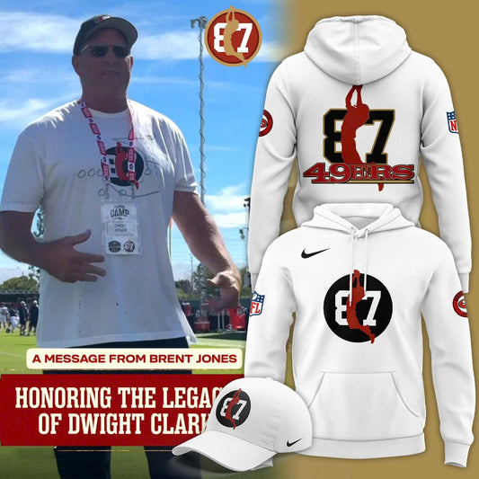 Brent Jones San Francisco 49ers 87 "HONORING THE LEGACY OF DWIGHT CLARK" Hoodie 2025
