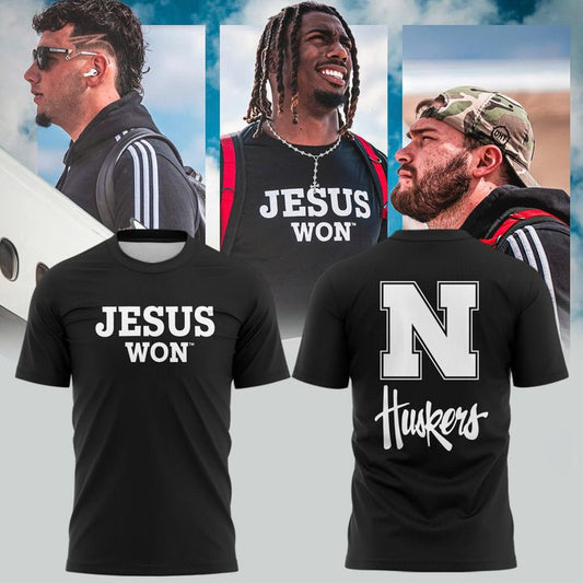 2025 Nebraska Cornhuskers Jesus Won T-Shirt