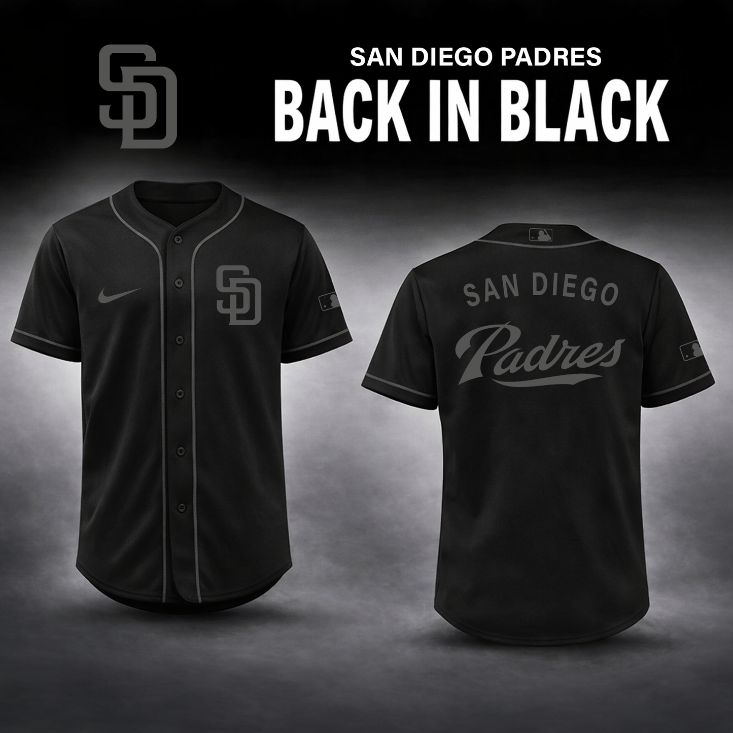 San Diego Padres 2026 Back In Black Limited Edition Baseball Jersey