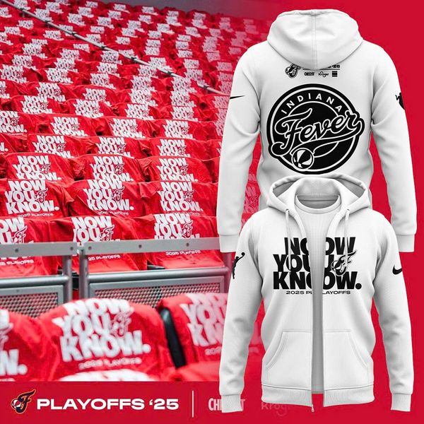 Fever Now You Know 2025 Playoffs Zip Hoodie