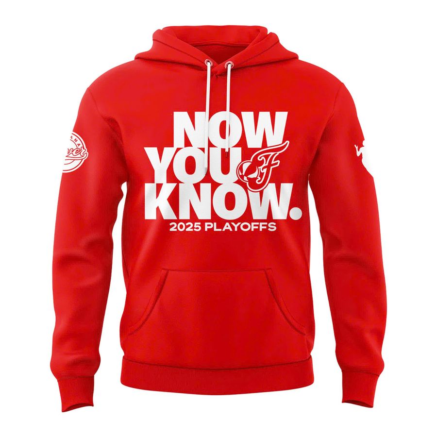 Indiana Fever Now You Know 2025 Playoff Red Hoodie
