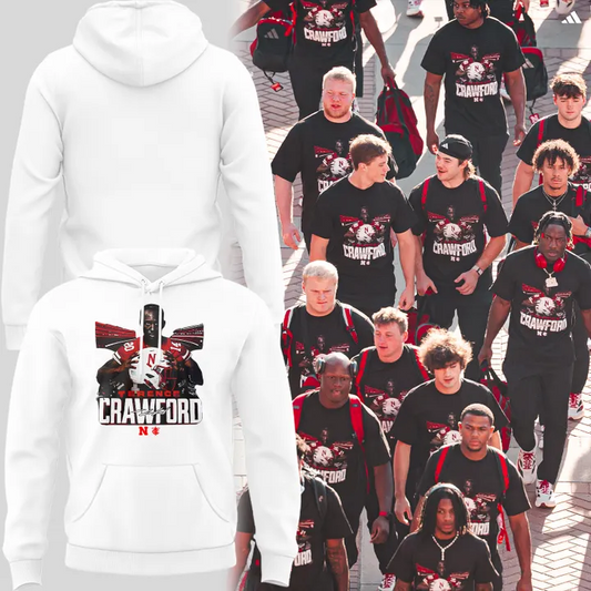 Exclusive Version Nebraska Football x Crawford White Hoodie 2025