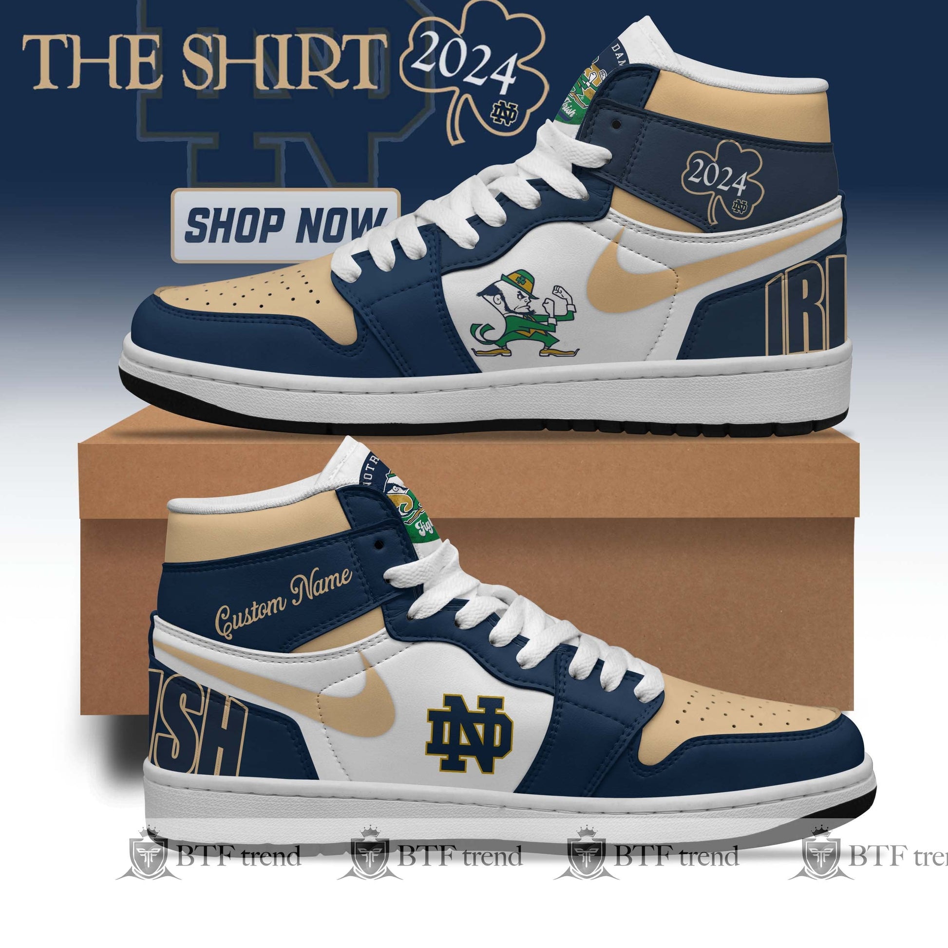 Notre Dame Fighting Irish 2025 The Shirt JD1 Hight Top Sneaker