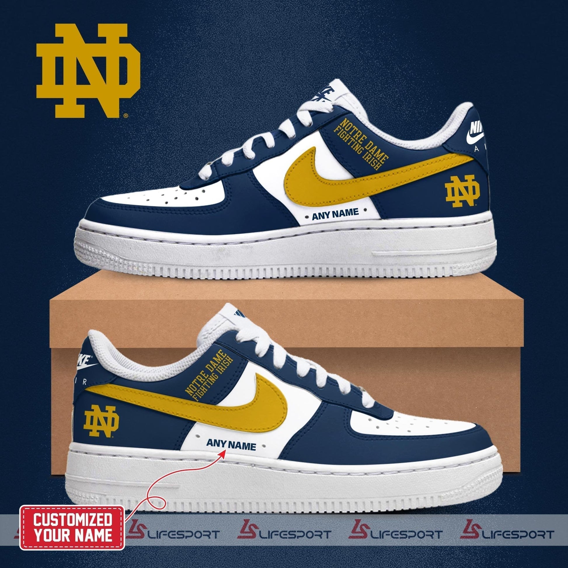 Notre Dame Fighting Irish 2025 AF1 SNEAKER