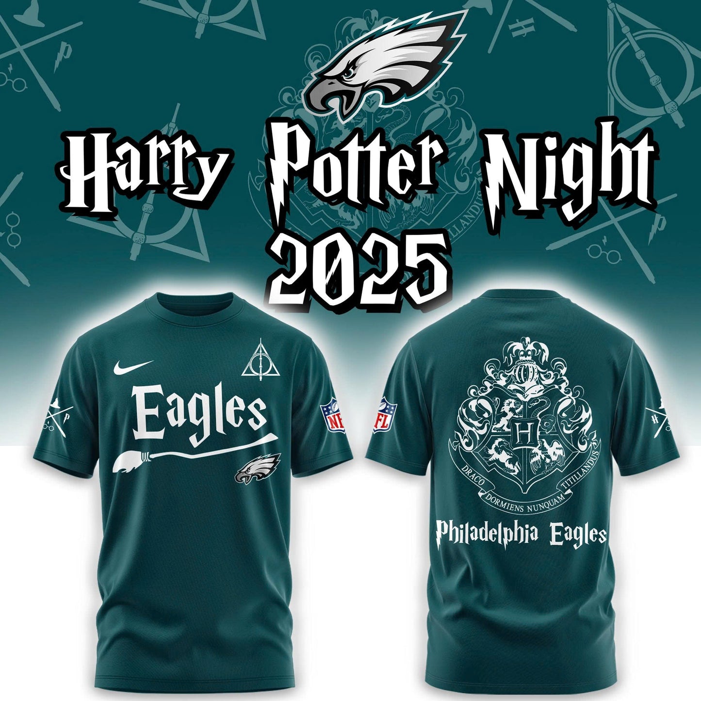 Philadelphia Eagles Harry Potter Combo T-Shirt