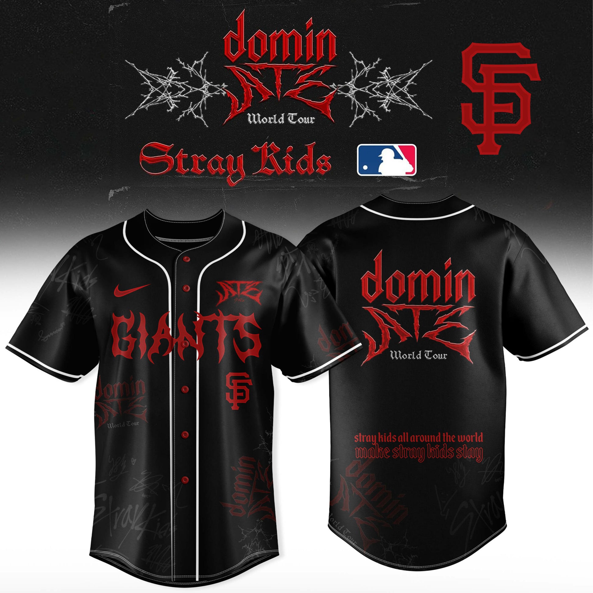 San Francisco Giants Baseball Jersey x Stray Kids – DominATE World Tour 2025