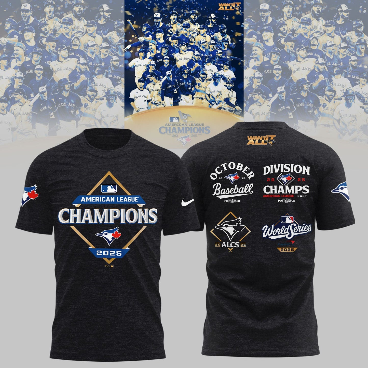 Toronto Blue Jay 2025 American League Champions T-Shirt