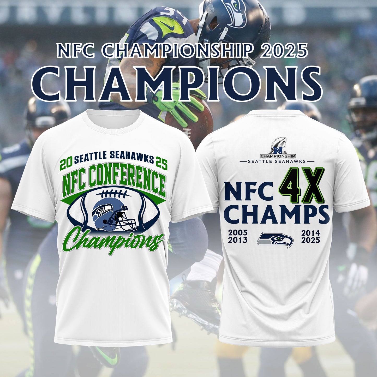 SSeahawks x 2025 NFC Conference Champions Tshirt V2