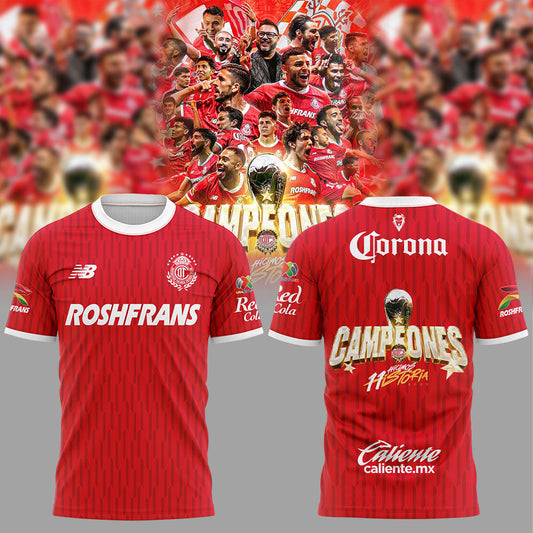 Toluca FC Campeón 2025 Liga MX T-Shirt
