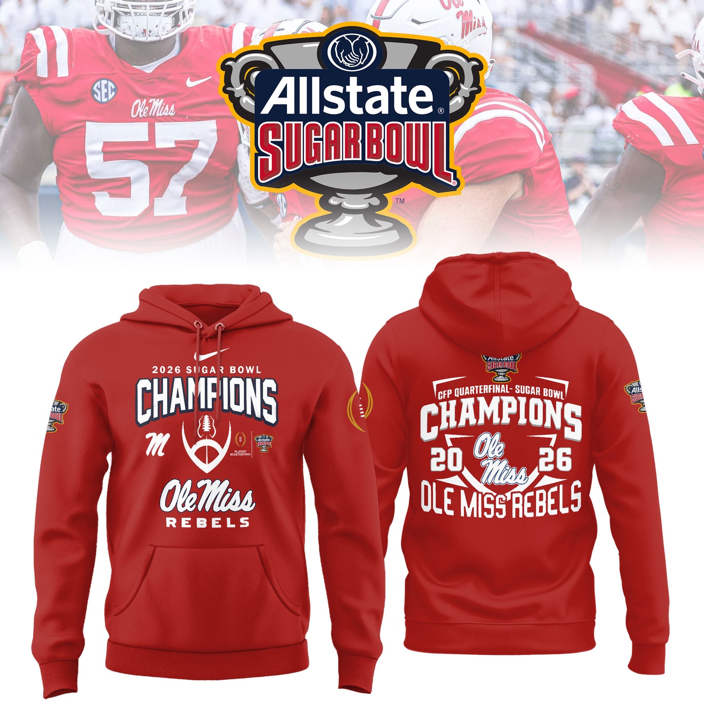 Ole Miss Rebels 2026 Football Sugar Bowl Champions Limited Edition Shirt