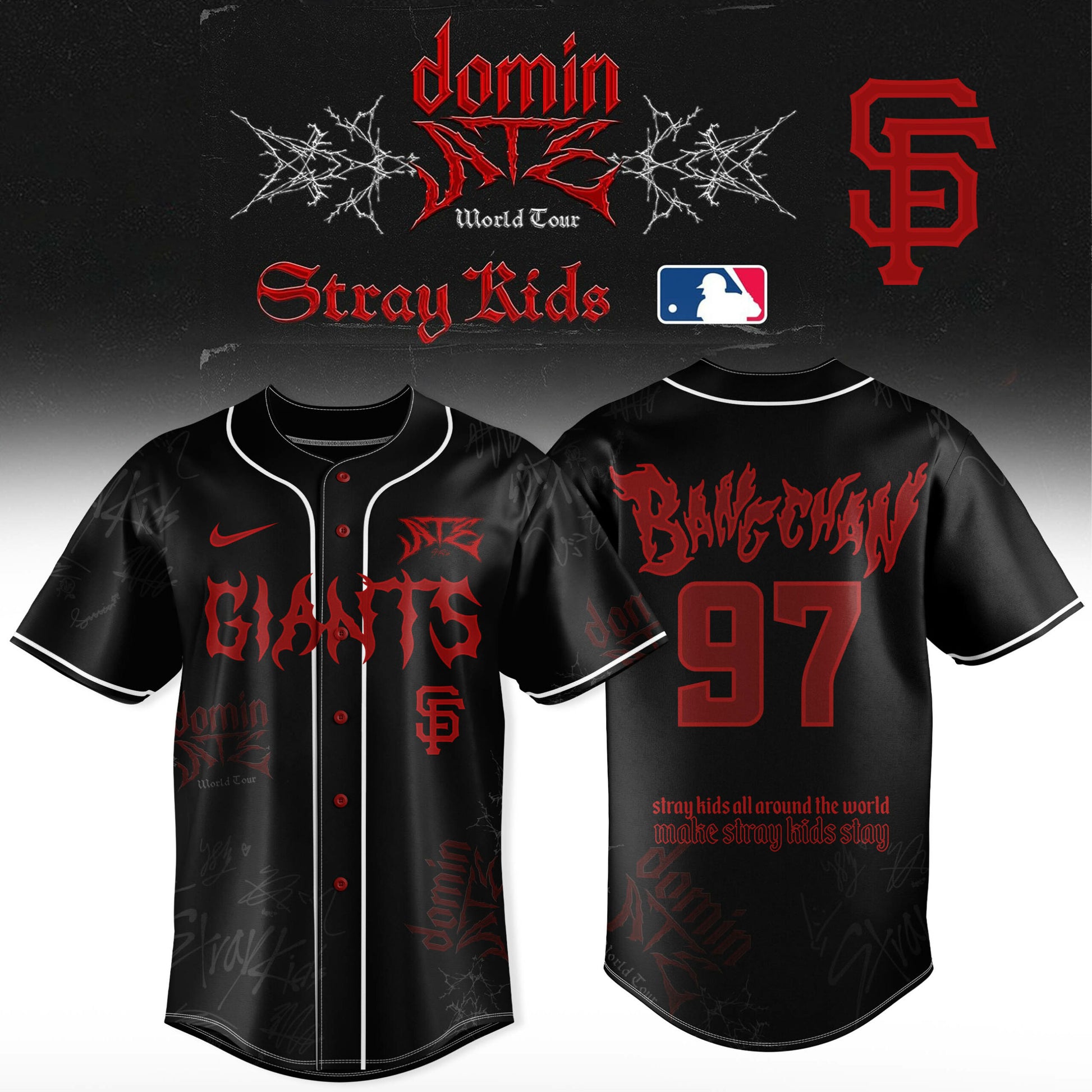 San Francisco Giants Baseball Jersey x Stray Kids – DominATE World Tour 2025