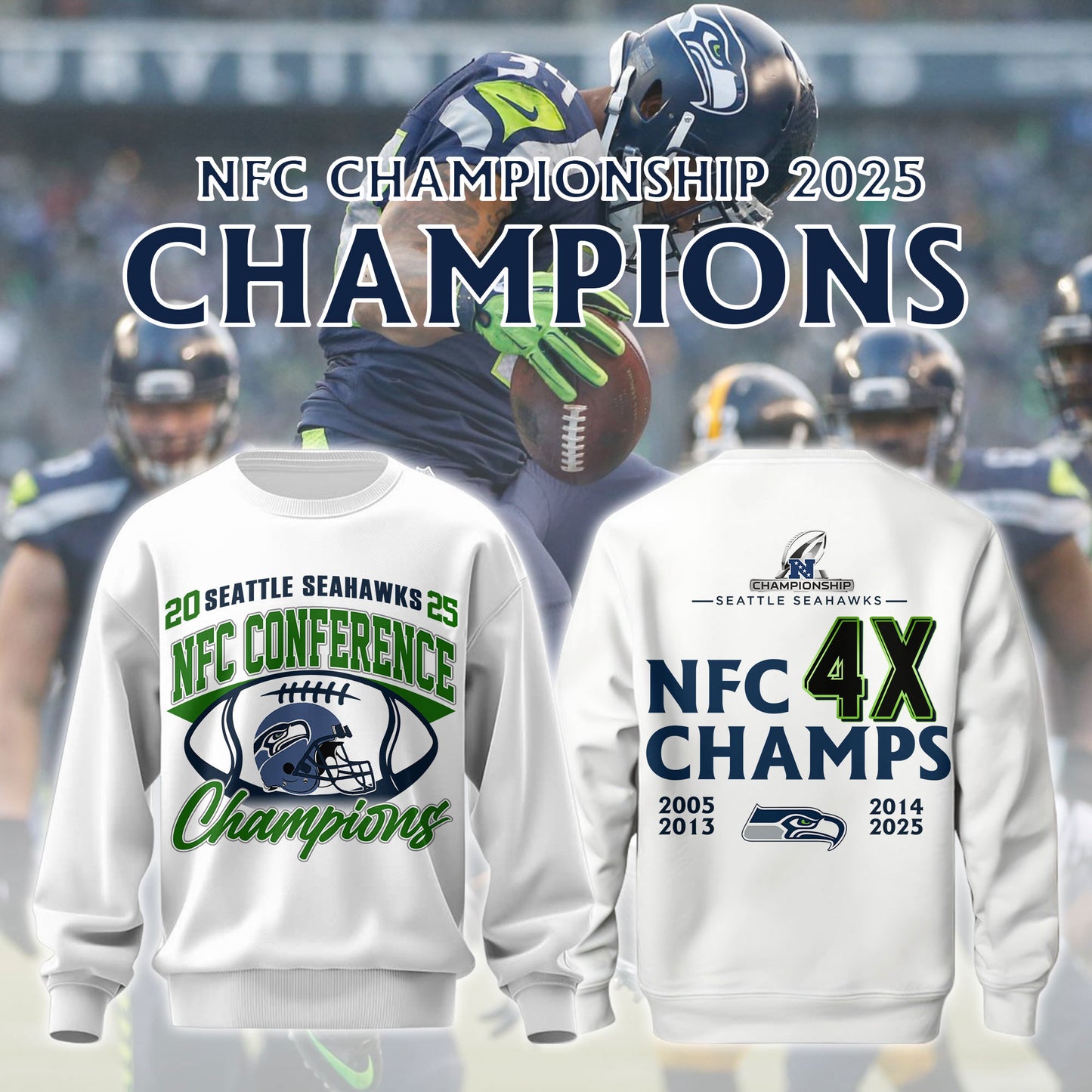 SSeahawks x 2025 NFC Conference Champions Sweatshirt V2
