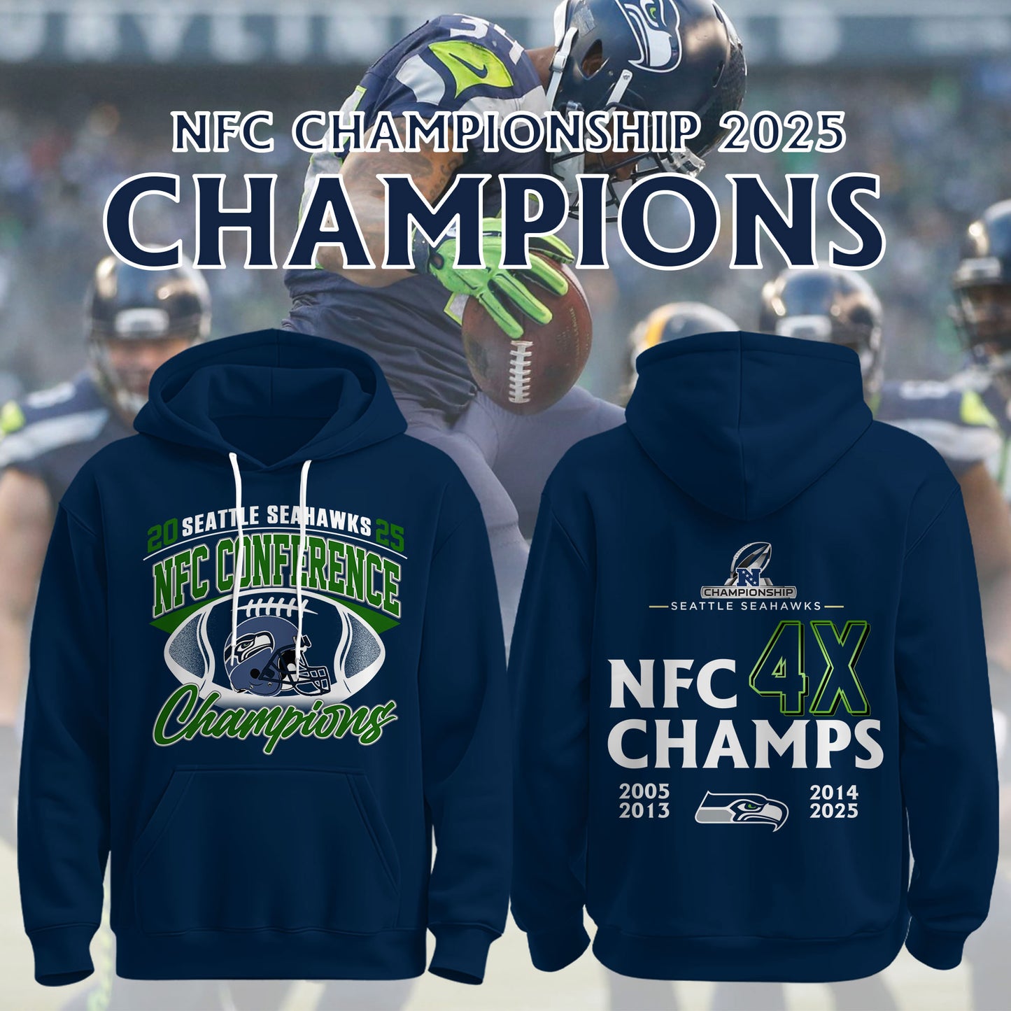 SSeahawks x 2025 NFC Conference Champions Hoodie V1