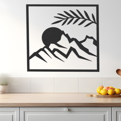 Mountain Range Metal Wall Art, Minimalist Mountains Wall Art, Wall Hanging Mountains Sign, Nature Metal Art, Hiking Lovers Gift