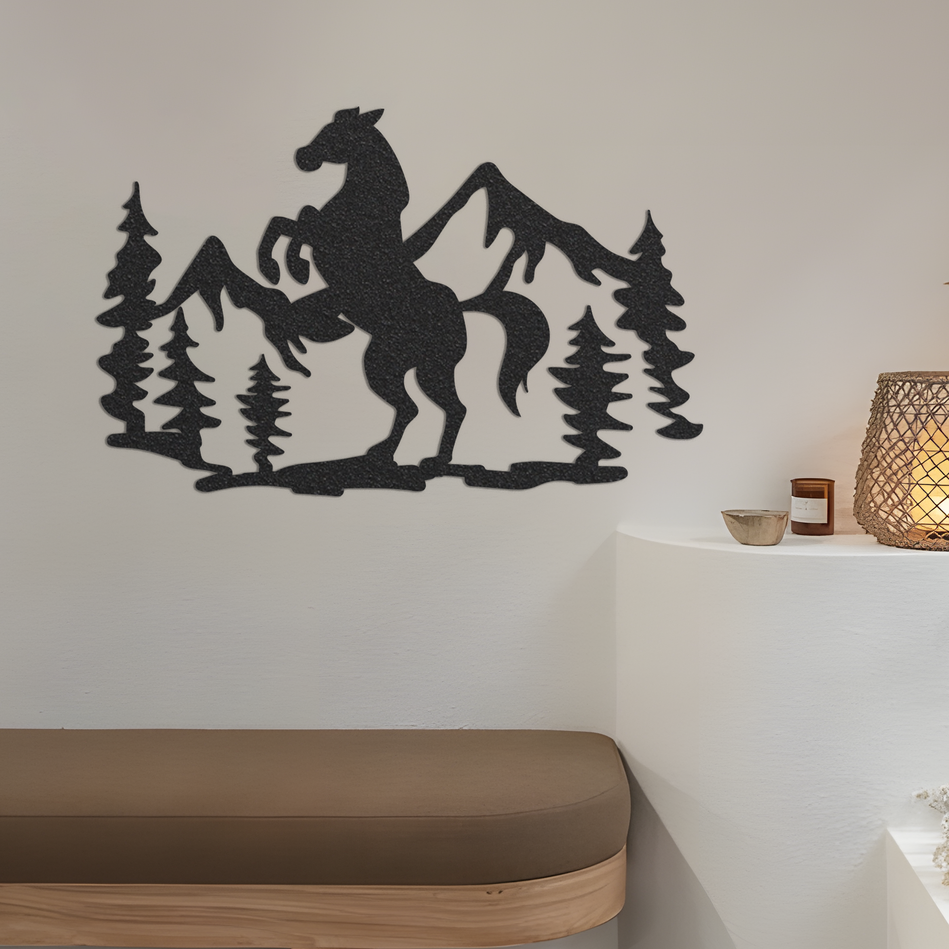 Horse & Mountain Metal Home Decor / Horses Wall Art / Horse Wall Art / Horse Wall Art / Wall Art / Metal Wall Decor