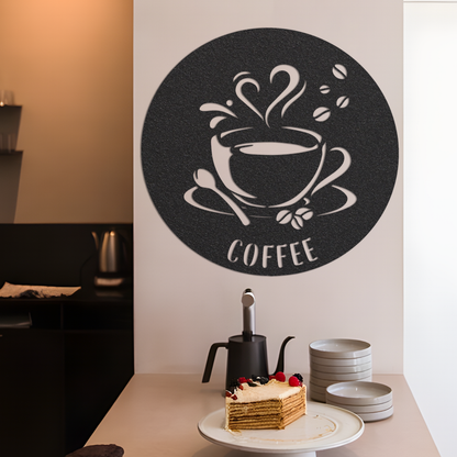 Metal Coffee Sign, Coffee Lover Sign, Metal Kitchen Sign, Home Decor Sign, Metal Kitchen Decor Sign, Housewarming Gift Idea, Metal Gift