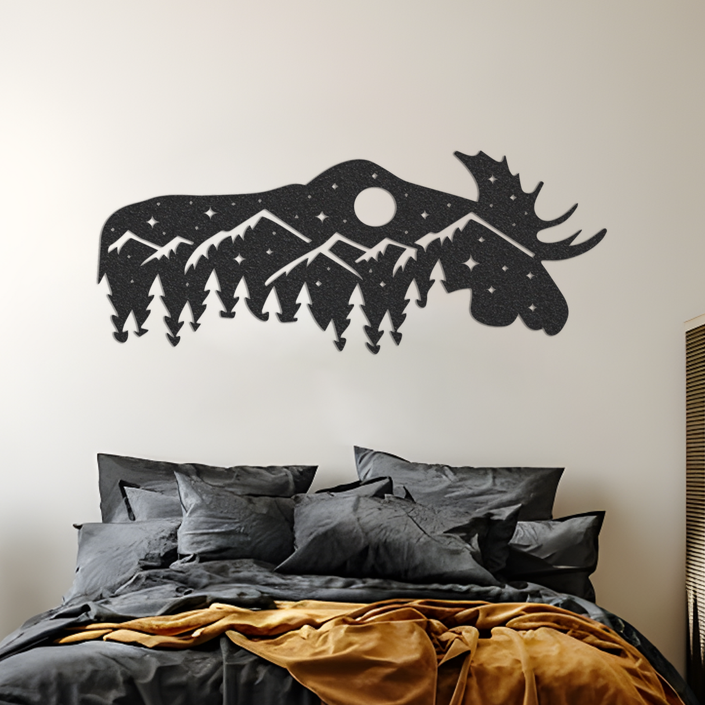 Moose Metal Home Decor / Mountain Moose Wall Art / Mountain Metal Wall Art / Metal Wall Art / Wall Art / Metal Wall Decor