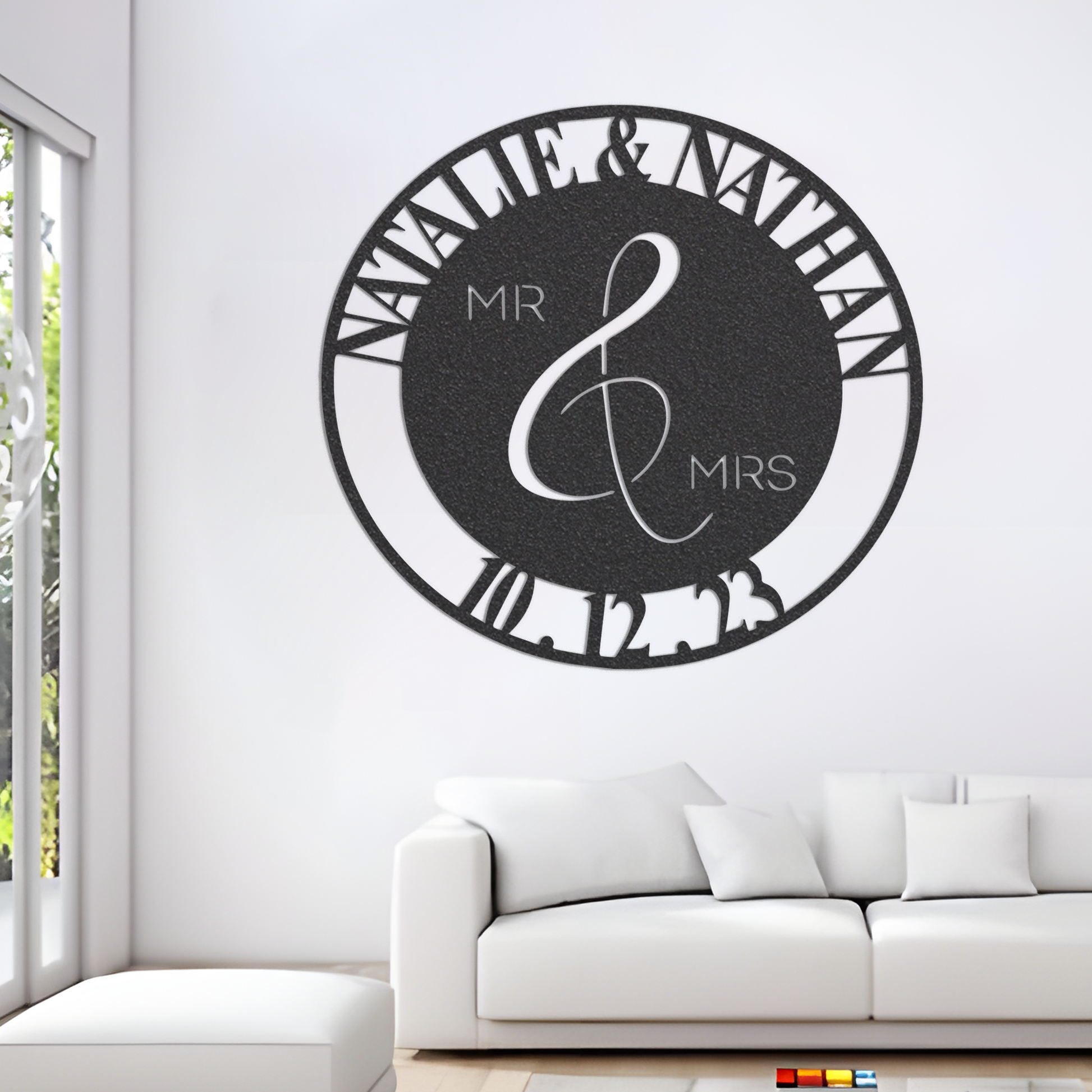 Metal Wedding Anniversary Sign, Custom Anniversary Sign, Metal Name Sign, Initial Sign, Metal Family Name Sign, Wedding Gift Ideas