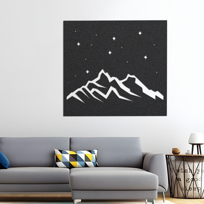 Mountains Metal Wall Art, Minimalist Mountains Wall Art, Wall Hanging Mountains Sign, Nature Metal Art, Hiking Lovers Gift