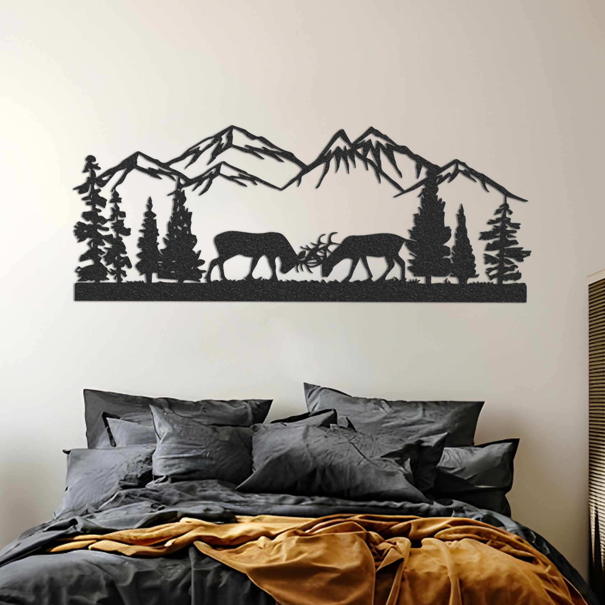 Mountain Metal Home Decor / Mountain Deer Wall Art / Mountain Metal Wall Art / Metal Wall Art / Wall Art / Metal Wall Decor