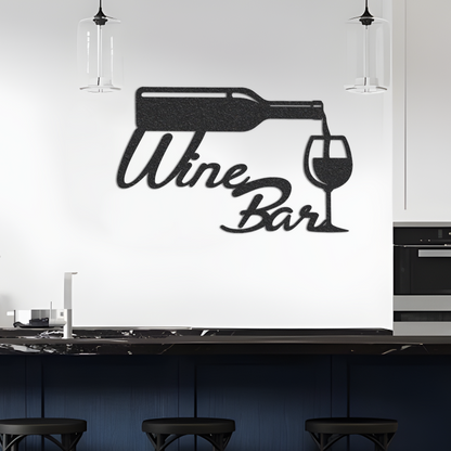 Metal Wine Bar Sign, Wine Bar Sign, Metal Kitchen Sign, Home Decor Sign, Metal Kitchen Decor Sign, Housewarming Gift Idea, Wedding Gift