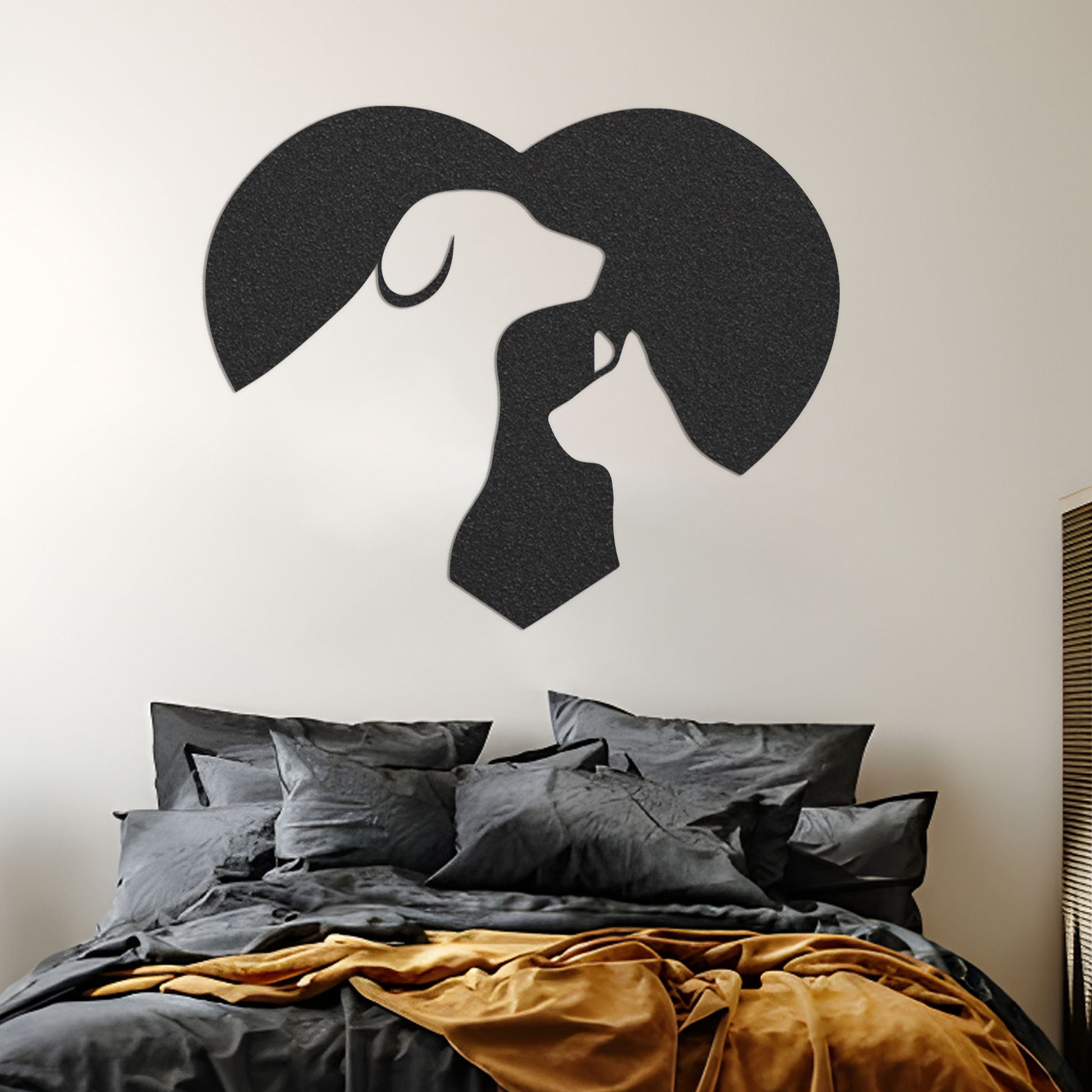 Metal Dog & Cat Lover Sign, Dog Lover Sign, Metal Pet Lover Sign, Home Decor Sign, Metal Front Door Sign, Housewarming Gift Idea