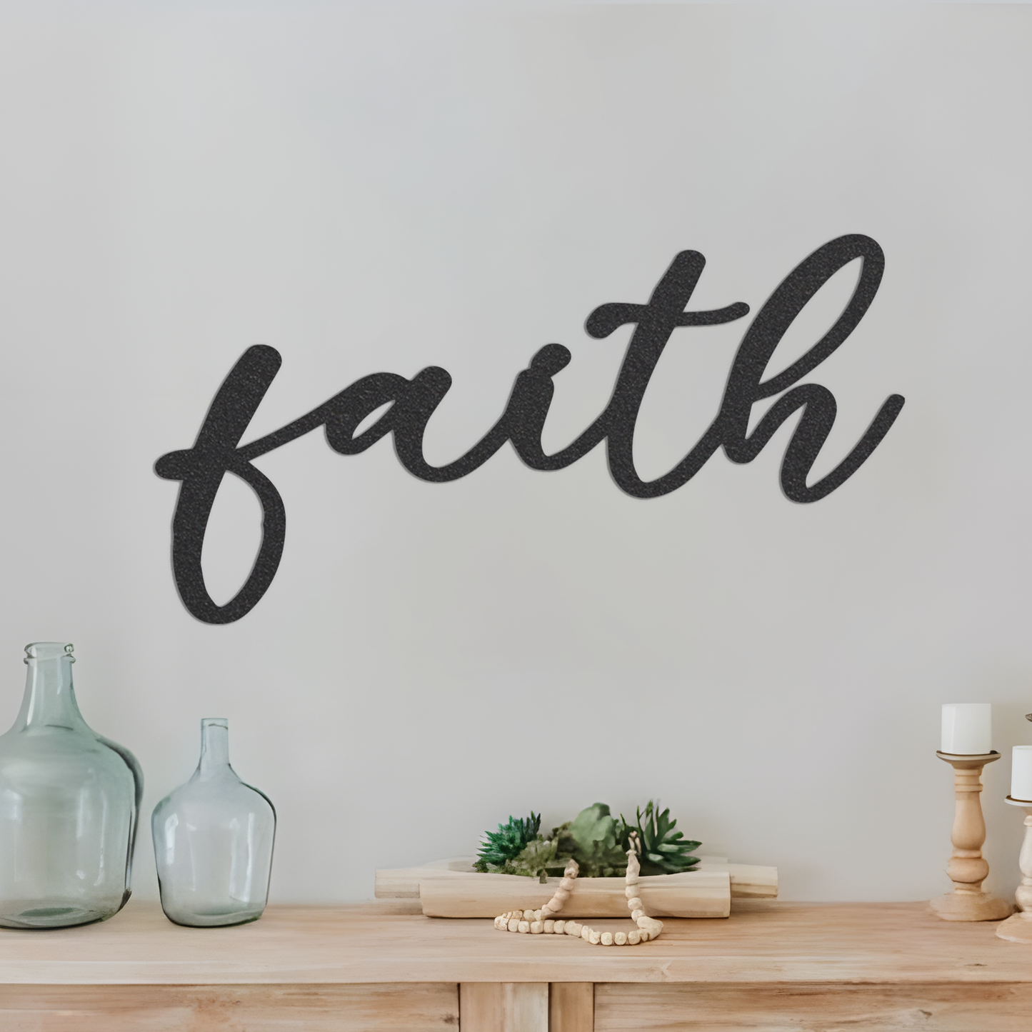 Metal Faith Sign, Faith Sign, Metal Outdoor Sign, Home Decor Sign, Metal Greeting Sign, Housewarming Gift Idea, Welcome Sign