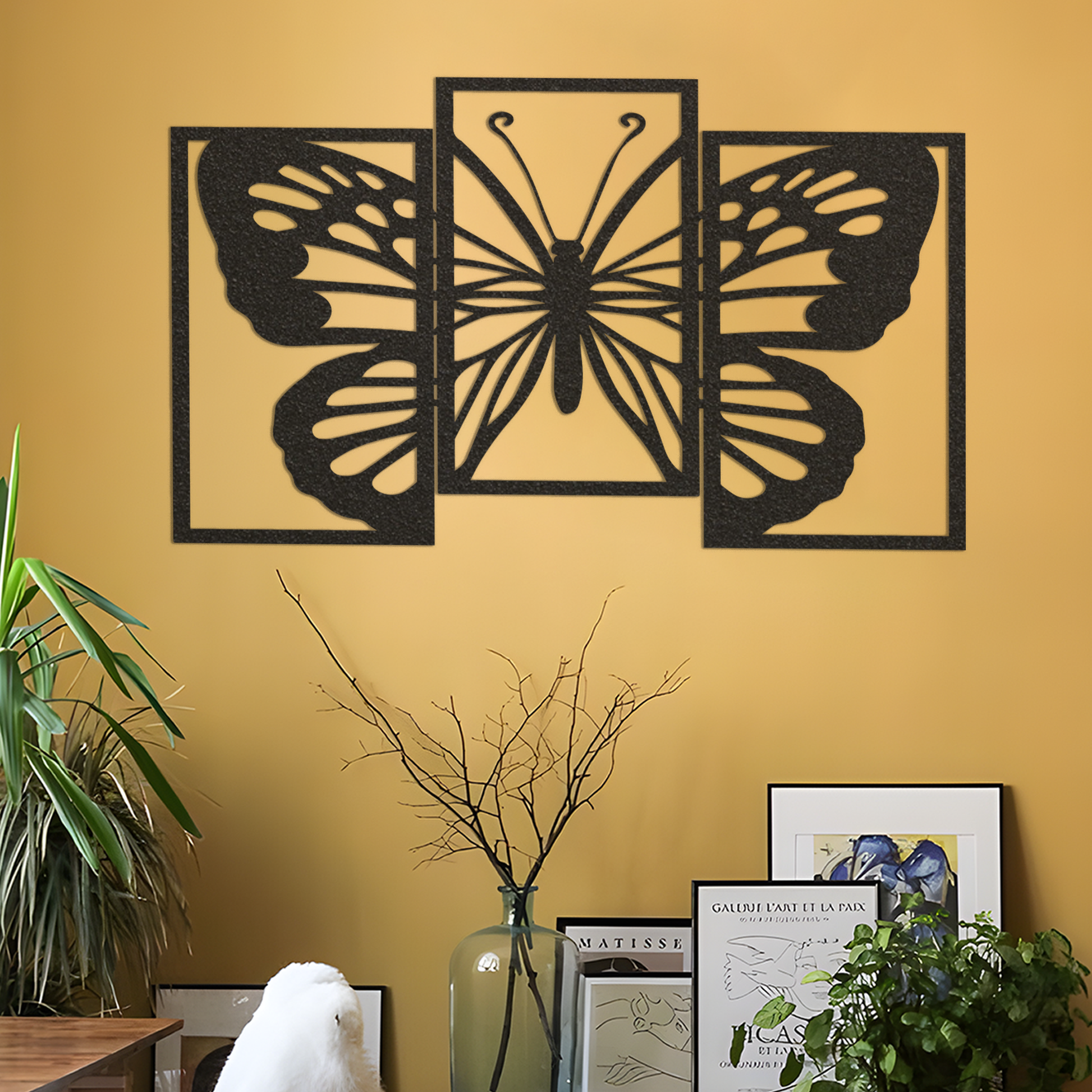Metal Butterfly 3 Piece Wall Art, Butterfly Home Decor, Metal Butterfly Decor, Housewarming Gift, Wall Hanging Butterfly Sign, Wall Decor