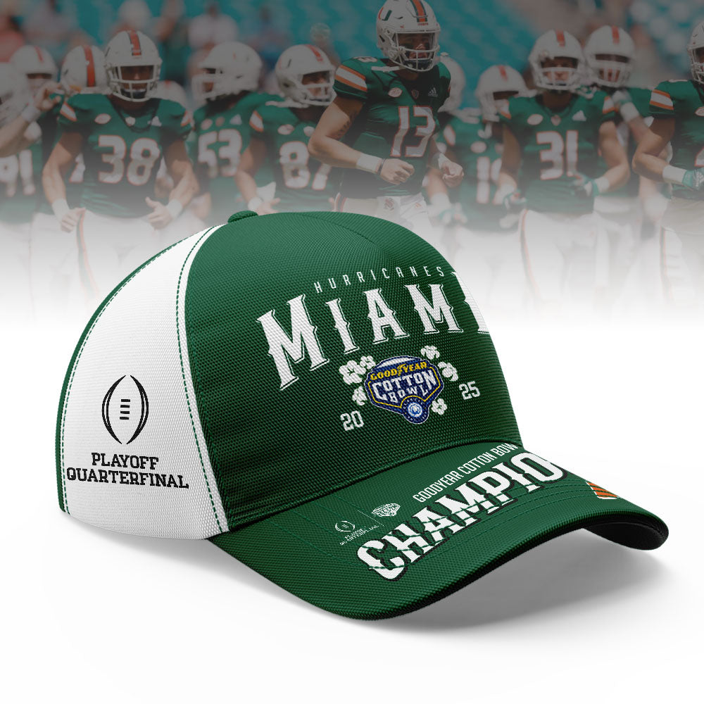 Miami Hurricanes NCAA 2025-2026 Goodyear Cotton Bowl Classic Champions Hoodie