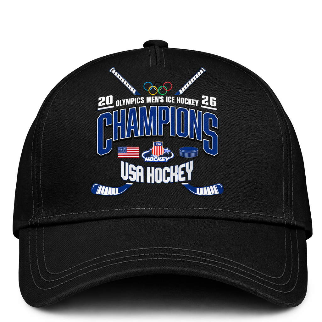 , Team USA 2026 Olympic Men’s Ice Hockey Champions ZipHoodie Limited Edition Black