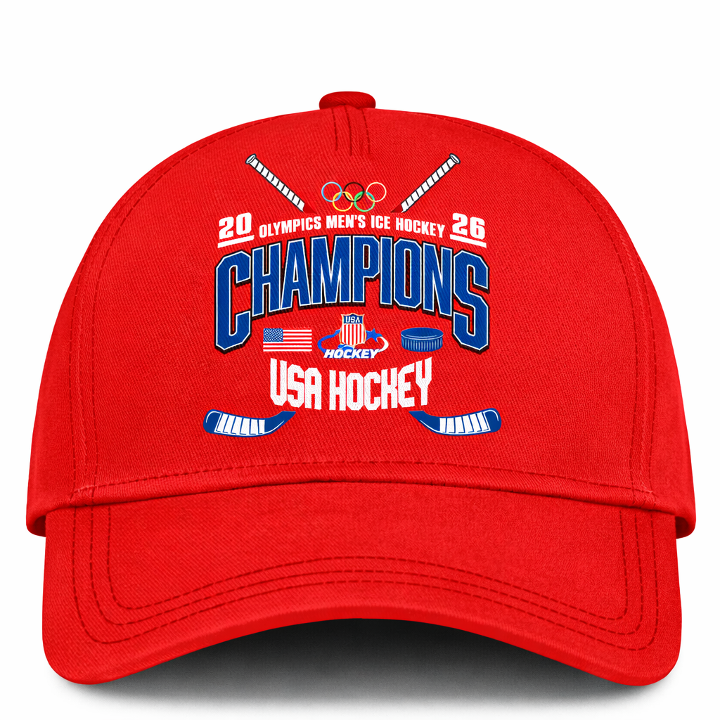 , Team USA 2026 Olympic Men’s Ice Hockey Champions Sweatshirt Limited Edition Red