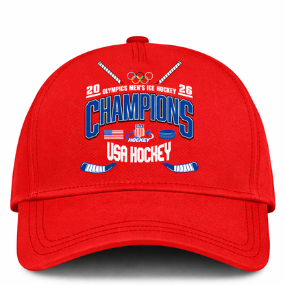 , Team USA 2026 Olympic Men’s Ice Hockey Champions Sweatshirt Limited Edition Red