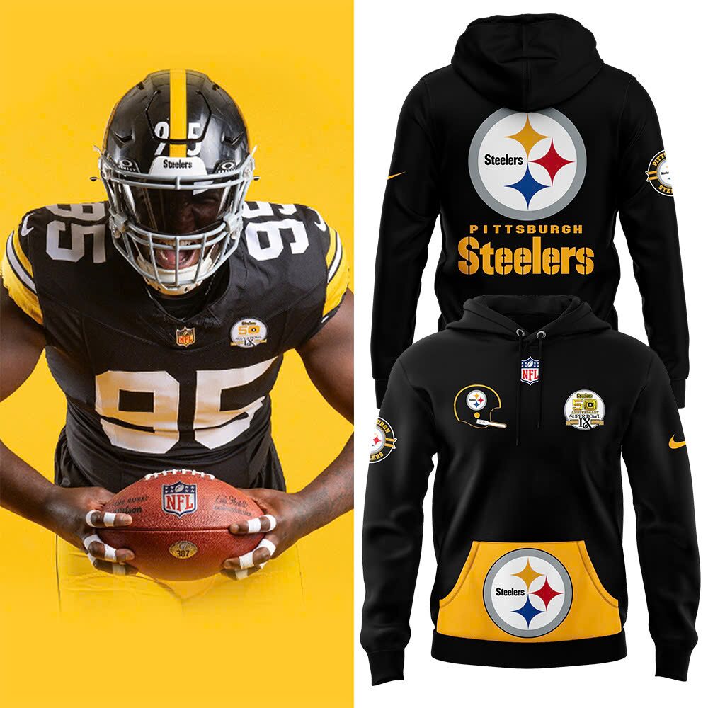 Pittsburgh Steelers Throwback 50th Anniversary Super Bowl Hoodie-DL1017241013