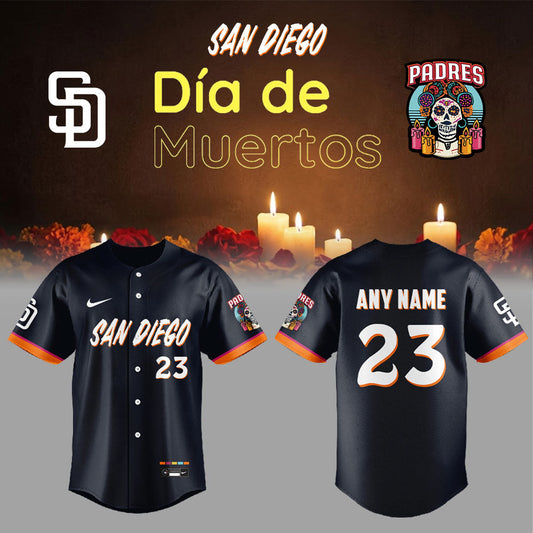 San Diego Padres City Connects Concept Dia de los Muertos 2026 Jersey Custom Name, Number